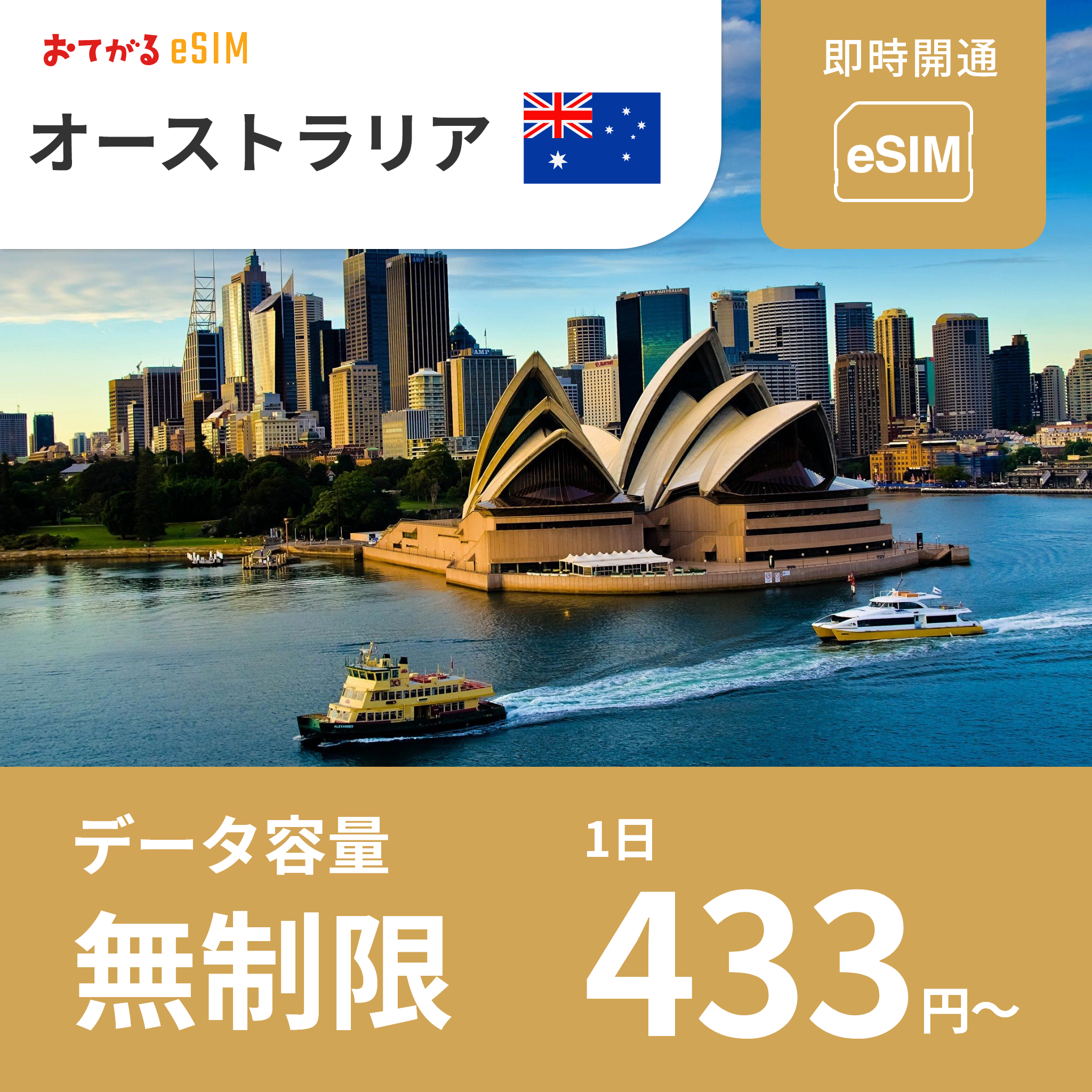 [Australia eSIM] Completely unlimited (unlimited use) Easy eSIM | Data communication only (no phone number) | Compatible with SIM-free devices only Instructions included